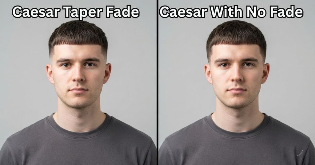 Caesar Taper Fade vs Caesar With No Fade