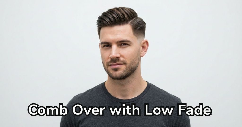 Comb Over with Low Fade