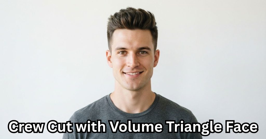 Crew Cut with Volume Triangle Face