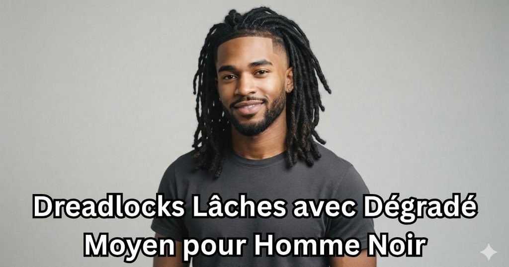 Dreadlocks Lâches avec Dégradé Moyen pour Homme Noir