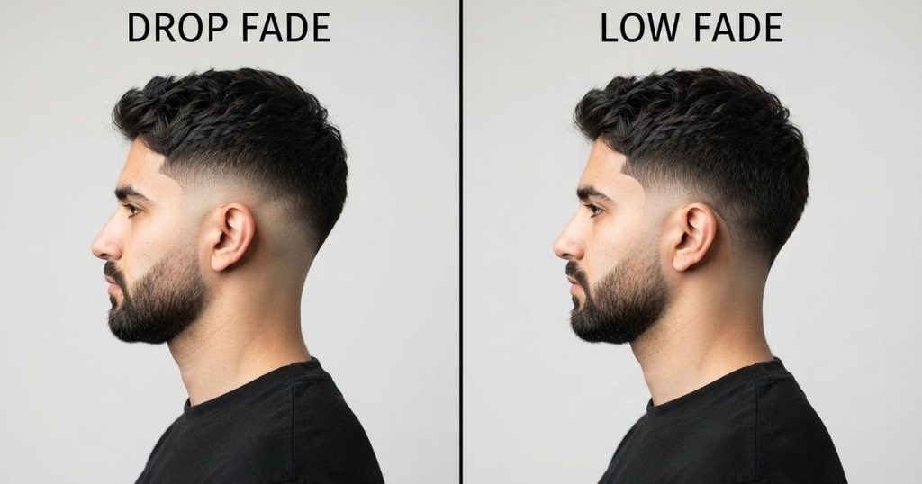 Drop Fade vs. Low Fade