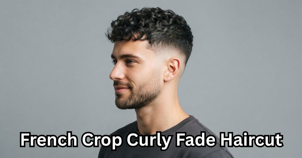 French Crop Curly Fade Haircut