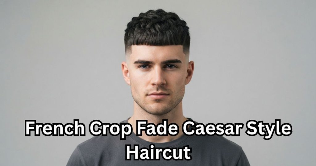 French Crop Fade Caesar Style Haircut