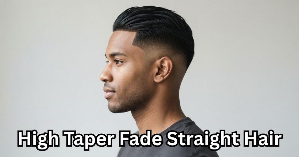 High Taper Fade Straight Hair