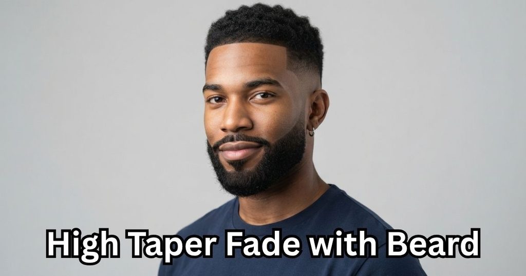 High Taper Fade with Beard