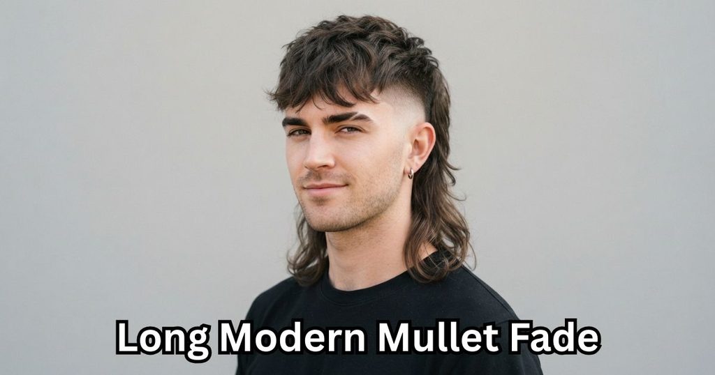 Long Modern Mullet Fade