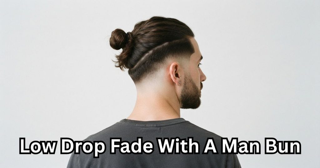 Low Drop Fade With A Man Bun