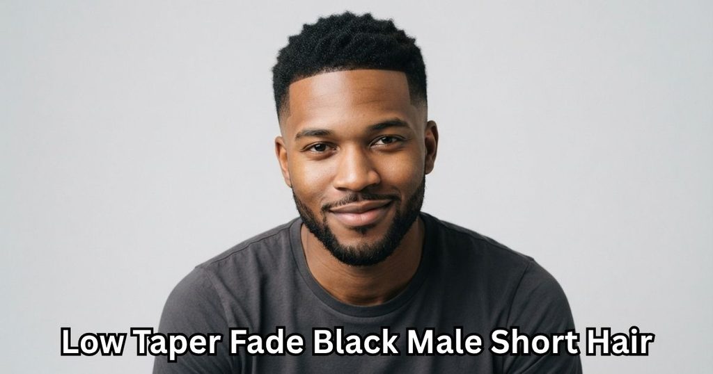 Low Taper Fade Black Male Short Hair