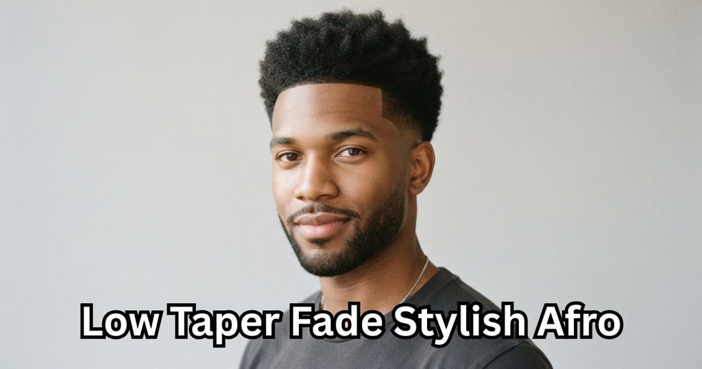 Low Taper Fade Stylish Afro
