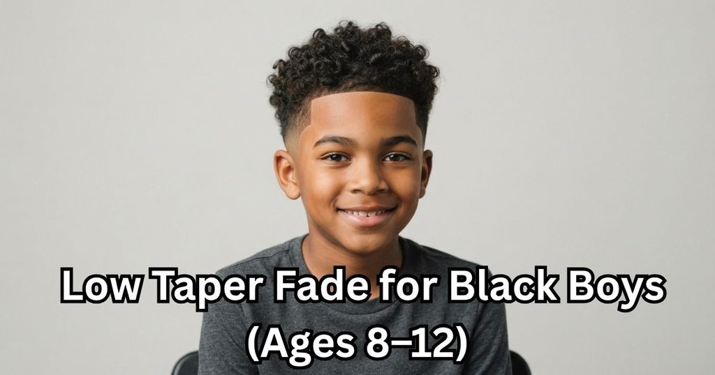 Low Taper Fade for Black Boys (Ages 8–12)