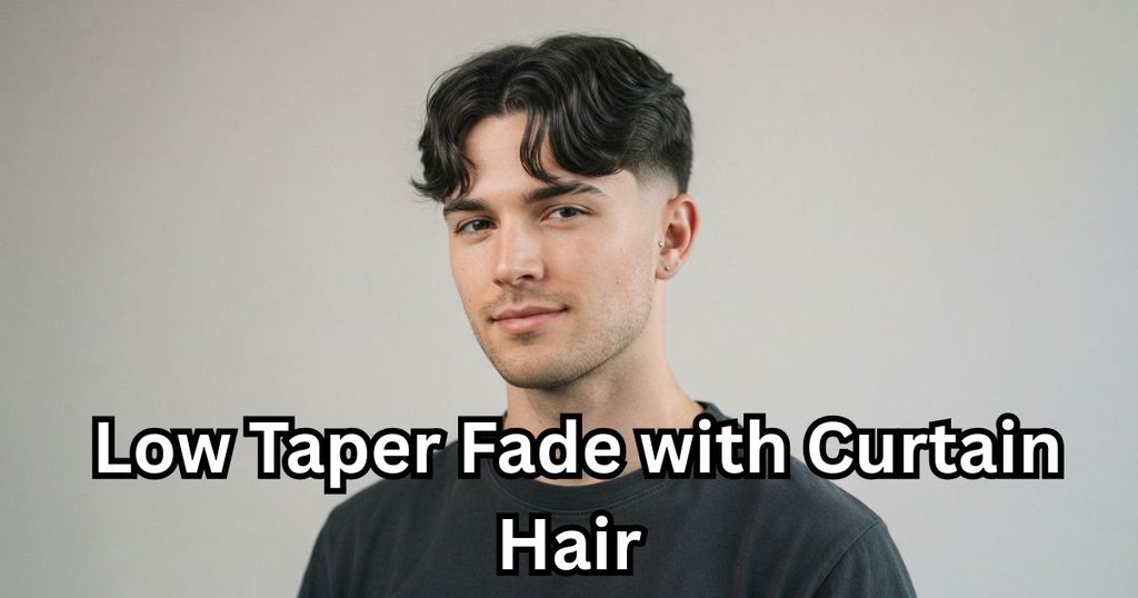 Low Taper Fade with Curtain Hair