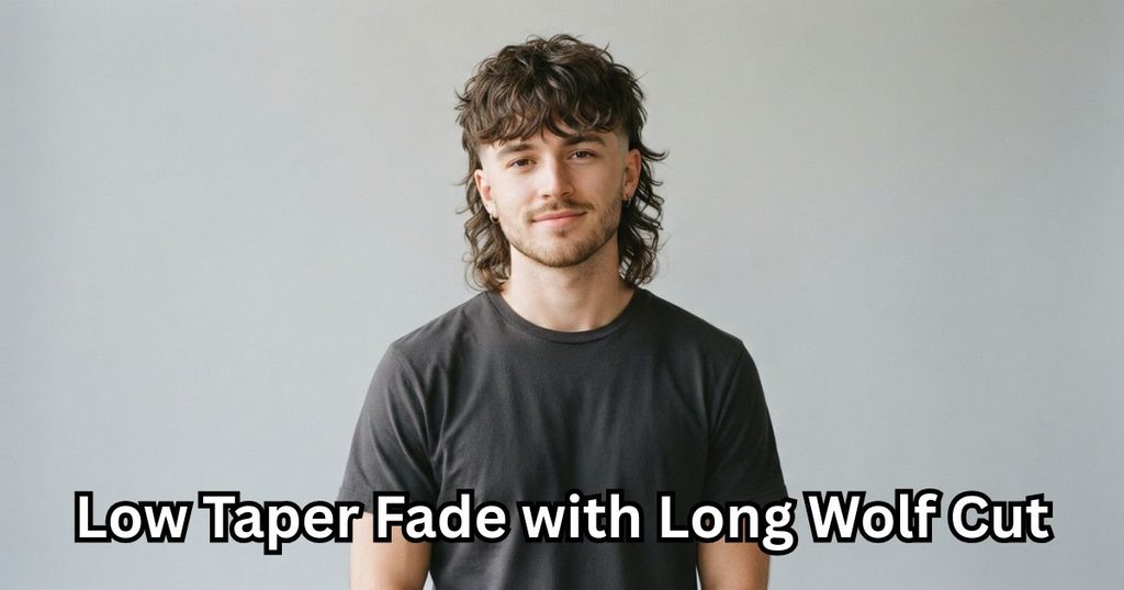  Low Taper Fade with Long Wolf Cut