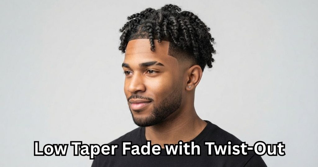 Low Taper Fade with Twist-Out
