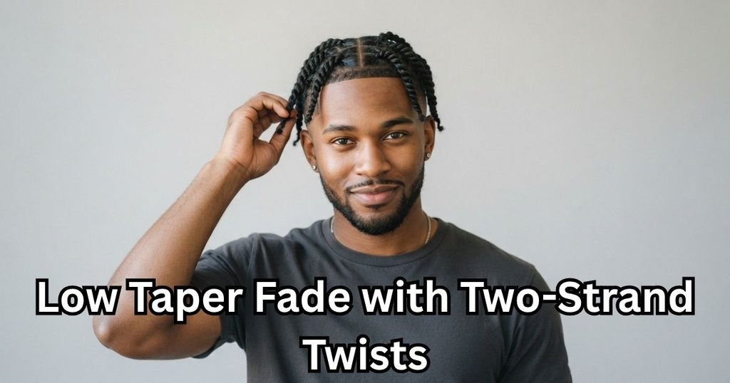 Low Taper Fade with Two-Strand Twists