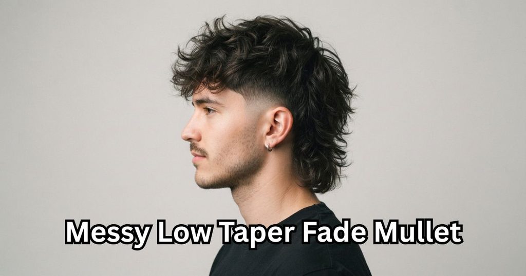 Messy Low Taper Fade Mullet
