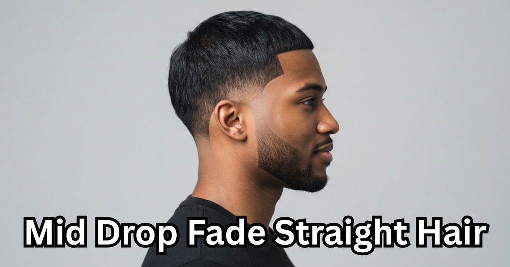 Mid Drop Fade Straight Hair
