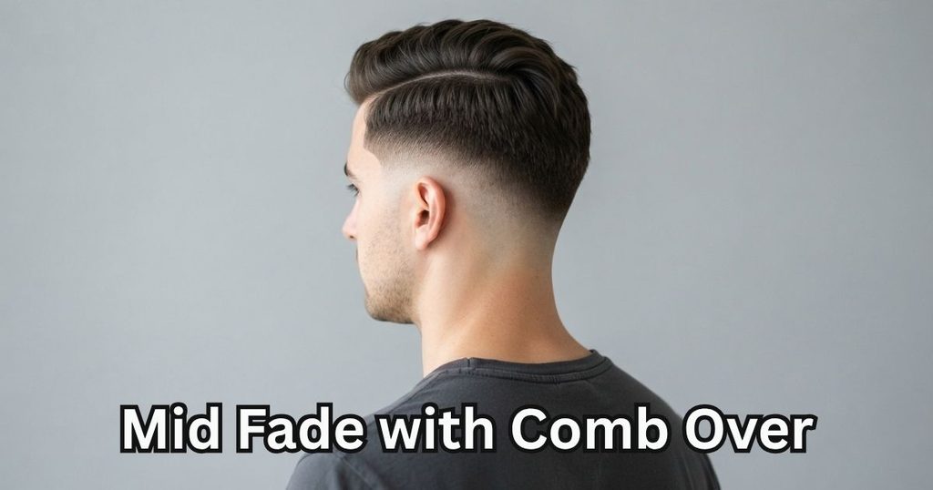 Mid Fade with Comb Over
