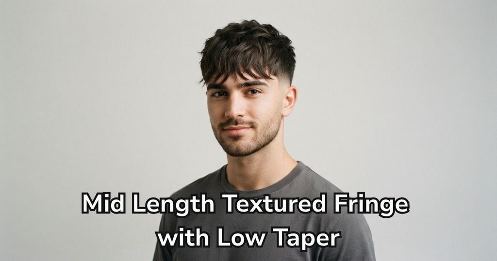 Mid Length Textured Fringe with Low Taper