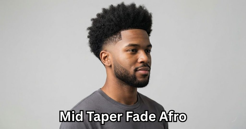 Mid Taper Fade Afro