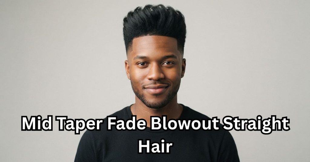 Mid Taper Fade Blowout Straight Hair