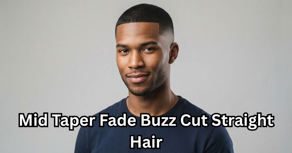 Mid Taper Fade Buzz Cut Straight Hair