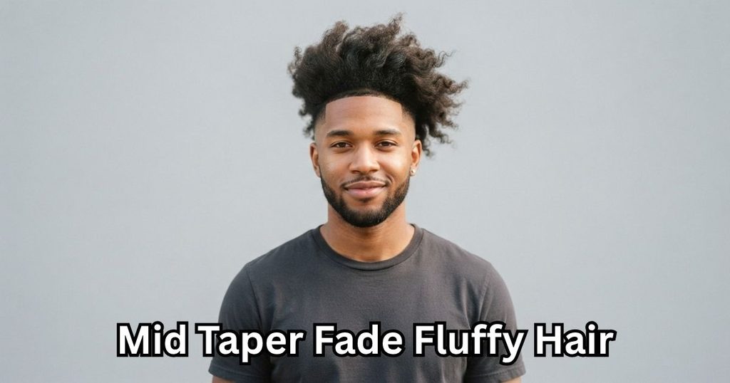 Mid Taper Fade Fluffy Hair