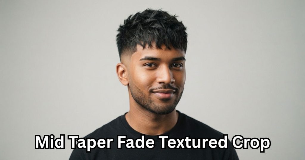 Mid Taper Fade Textured Crop