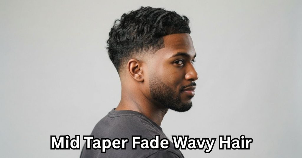 Mid Taper Fade Wavy Hair