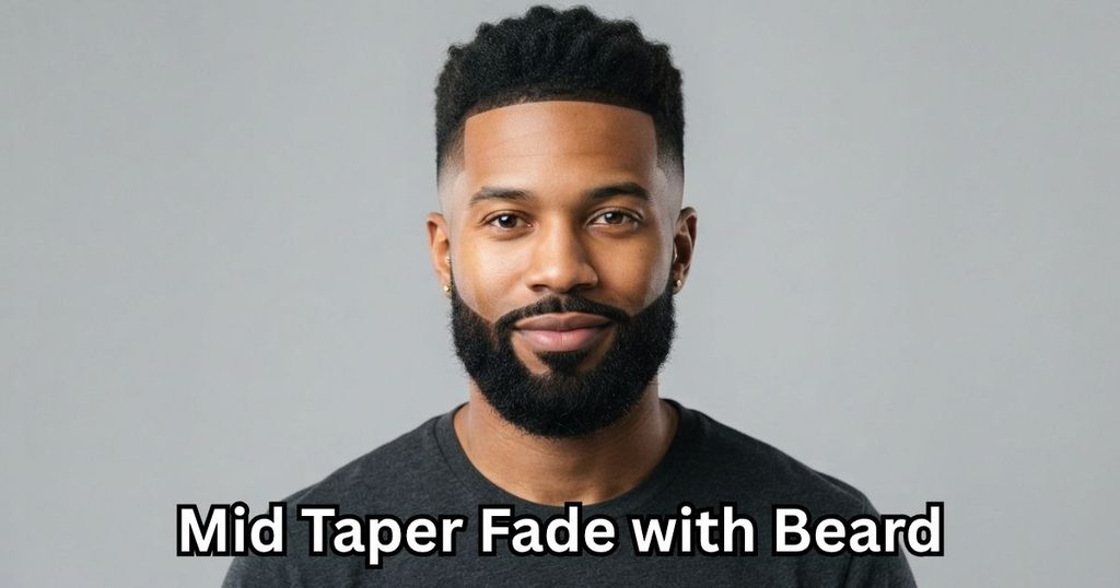 Mid Taper Fade with Beard