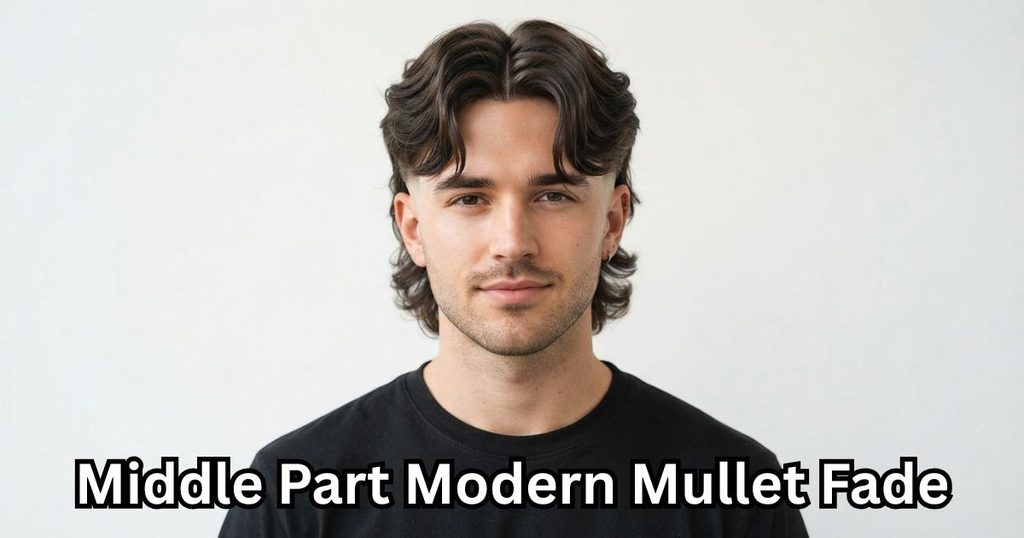 Middle Part Modern Mullet Fade