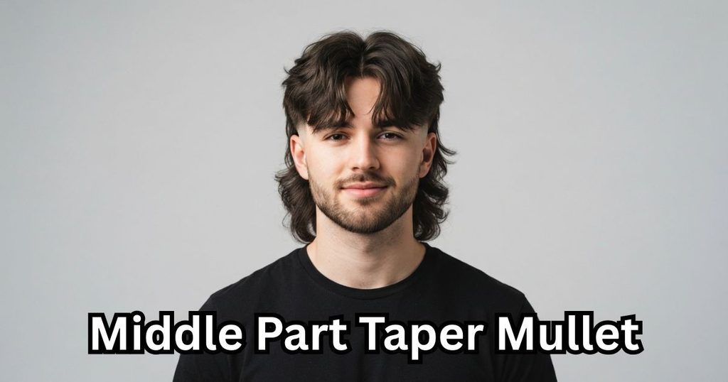 Middle Part Taper Mullet