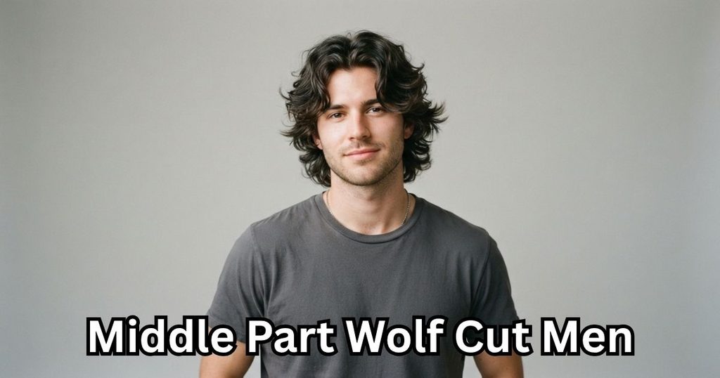 Middle Part Wolf Cut Men