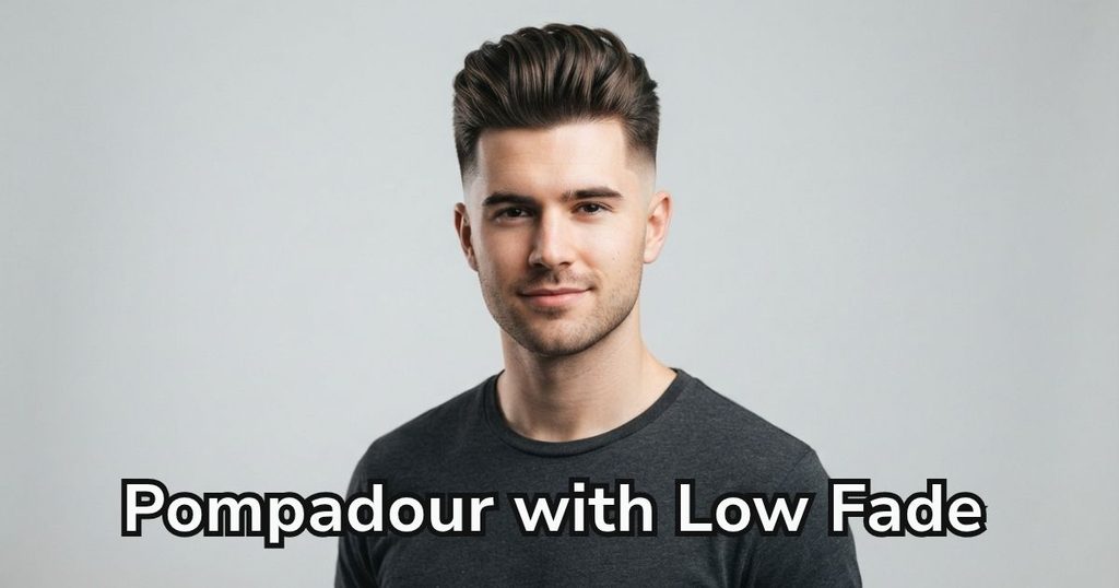 Pompadour with Low Fade