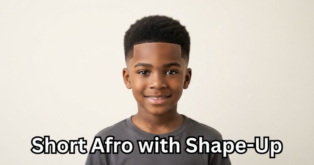 Short Afro with Shape-Up