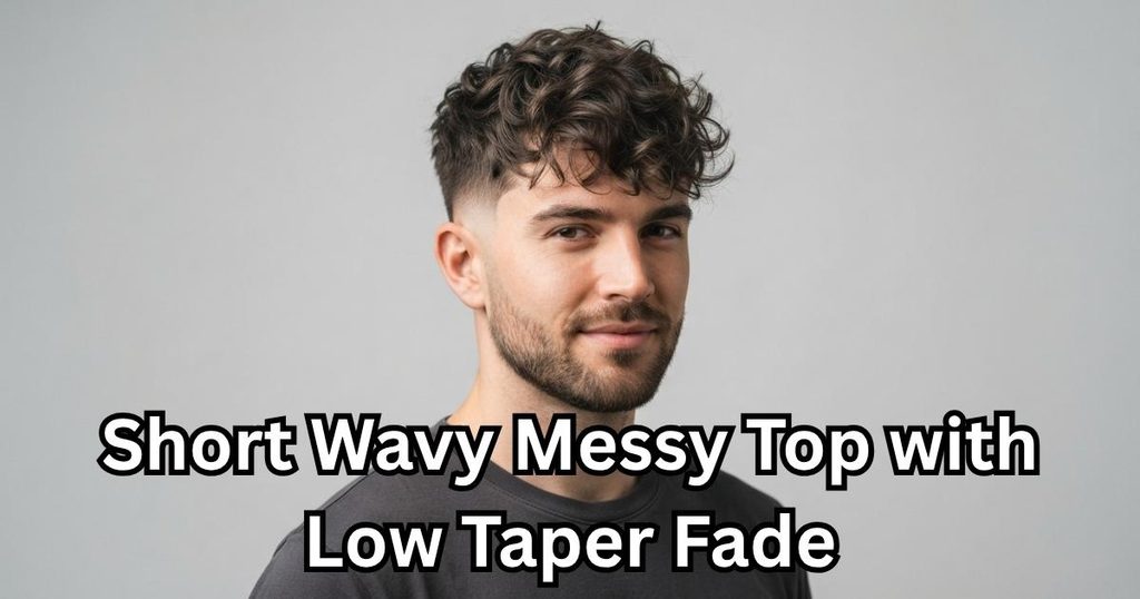 Short Messy Top with Low Taper Fade