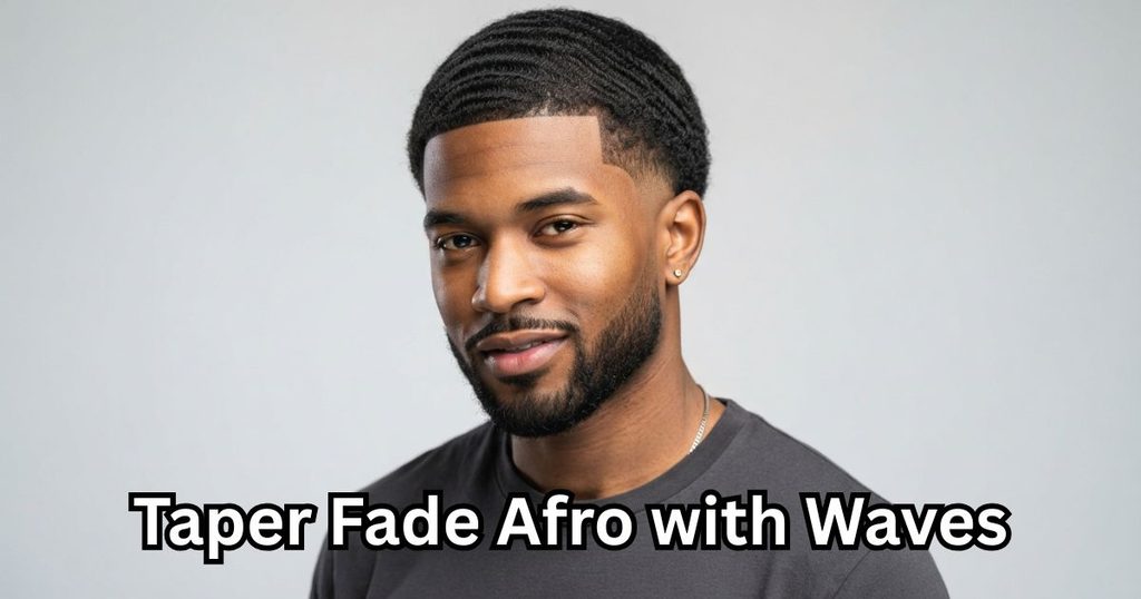 Taper Fade Afro with Waves