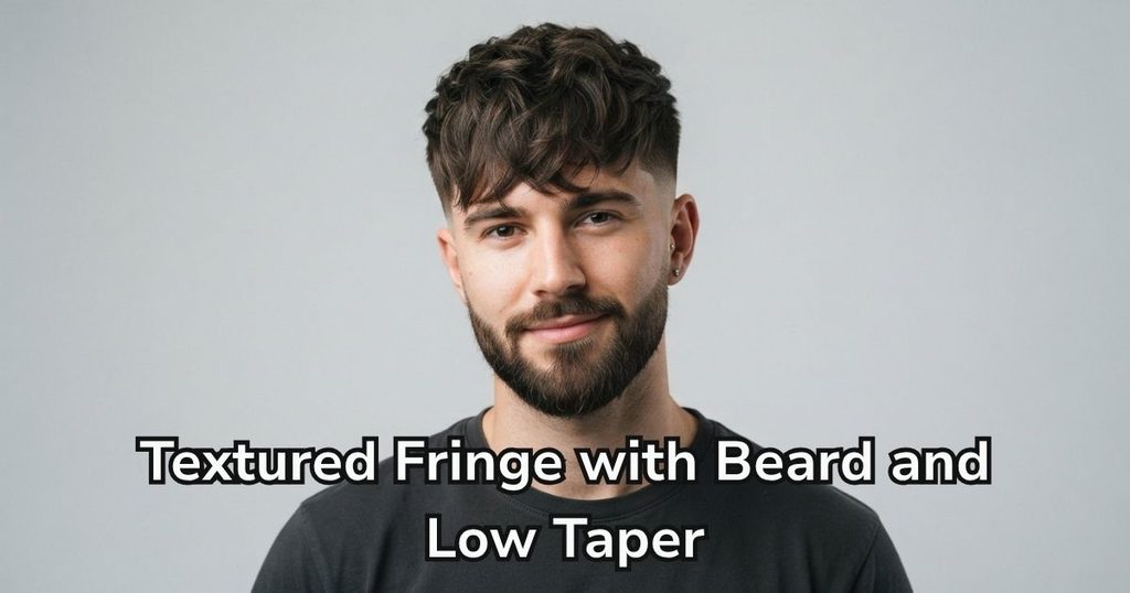 Textured Fringe with Beard and Low Taper