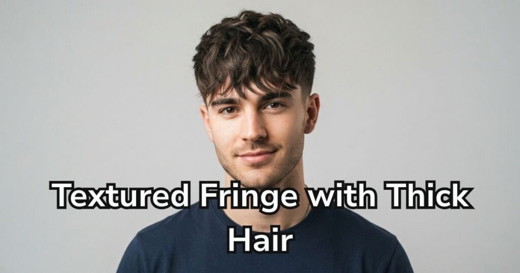 Textured Fringe with Thick Hair