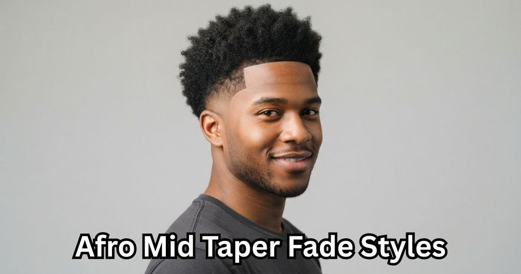 Afro Mid Taper Fade Styles