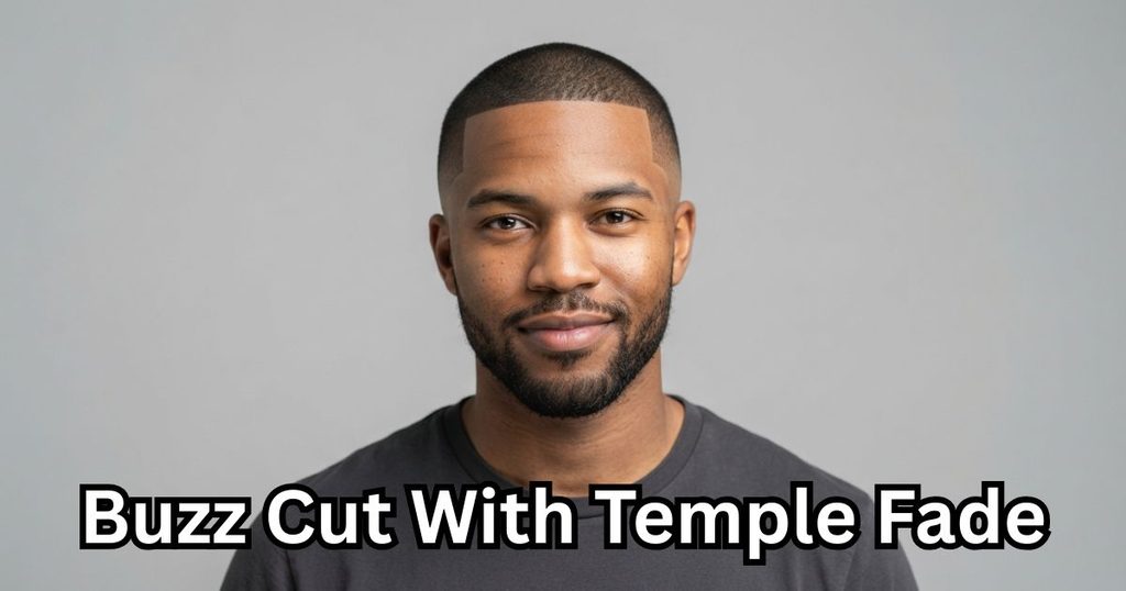Buzz Cut With Temple Fade