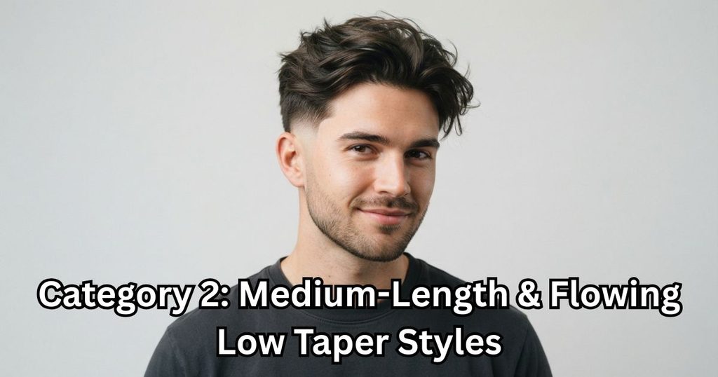 Category 2: Medium-Length & Flowing Low Taper Styles
