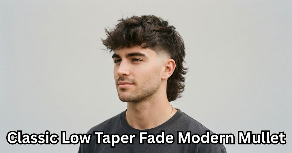 Classic Low Taper Fade Modern Mullet