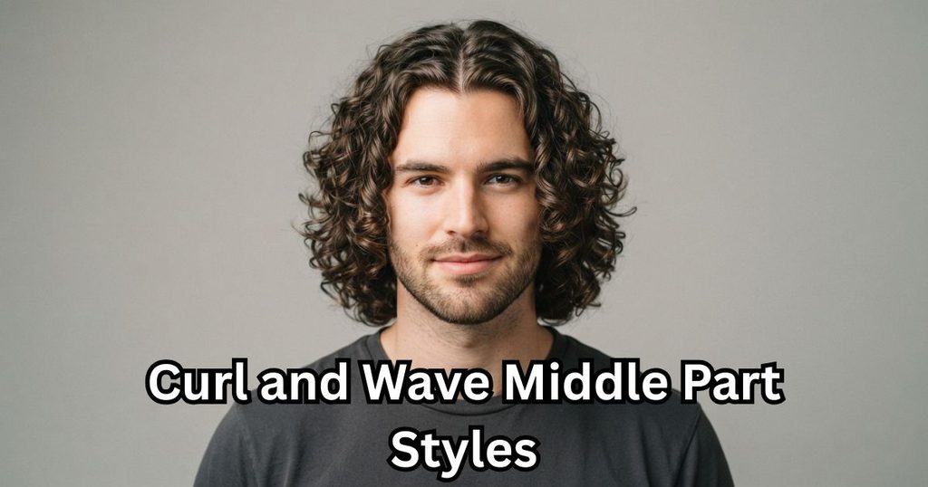 Curl and Wave Middle Part Styles