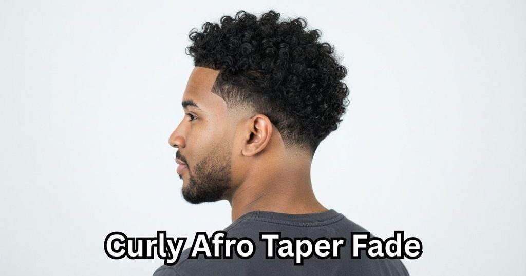 Curly Afro Taper Fade