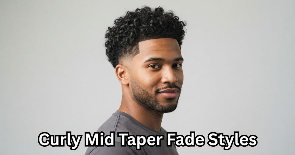 Curly Mid Taper Fade Styles