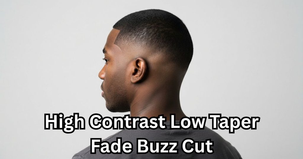 High Contrast Low Taper Fade Buzz Cut