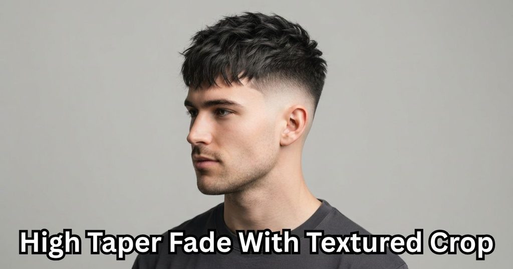 High Taper Fade With Textured Crop
