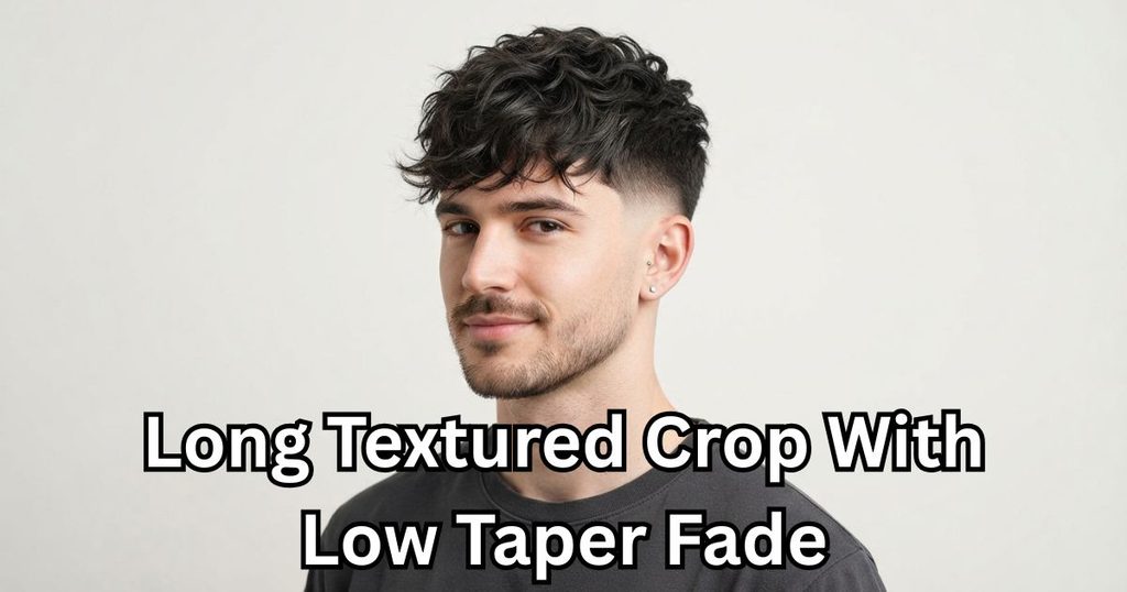 Long Textured Crop With Low Taper Fade