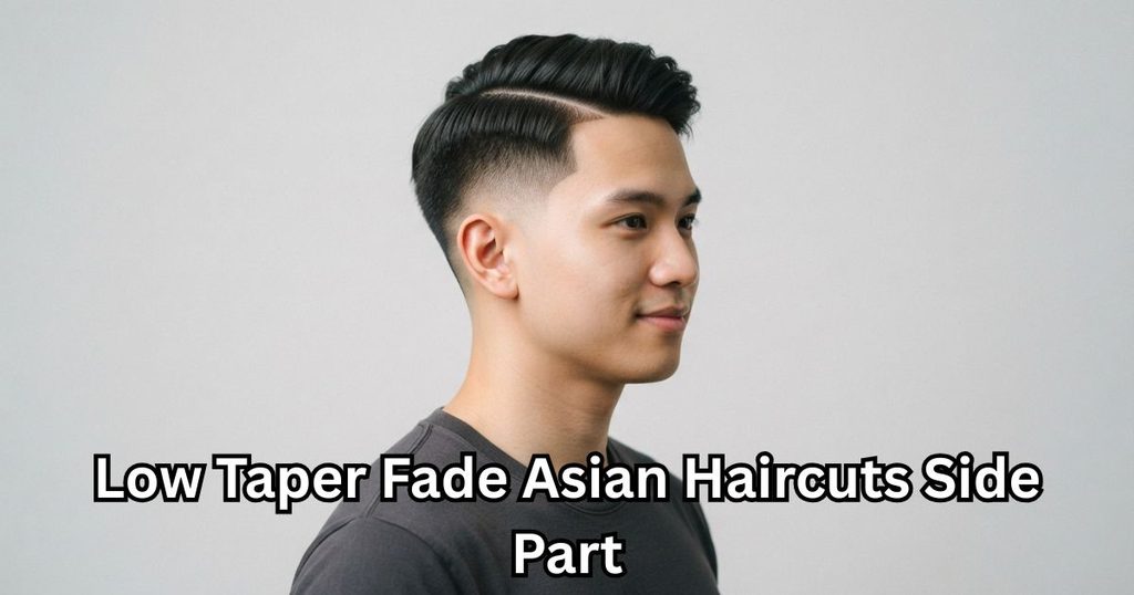 Low Taper Fade Asian Haircuts Side Part