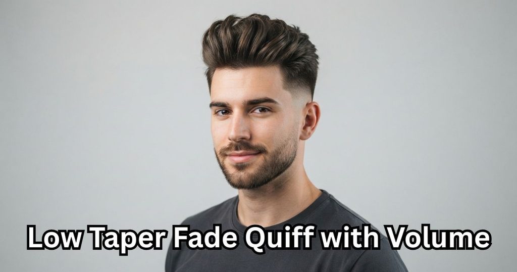 Low Taper Fade Quiff with Volume